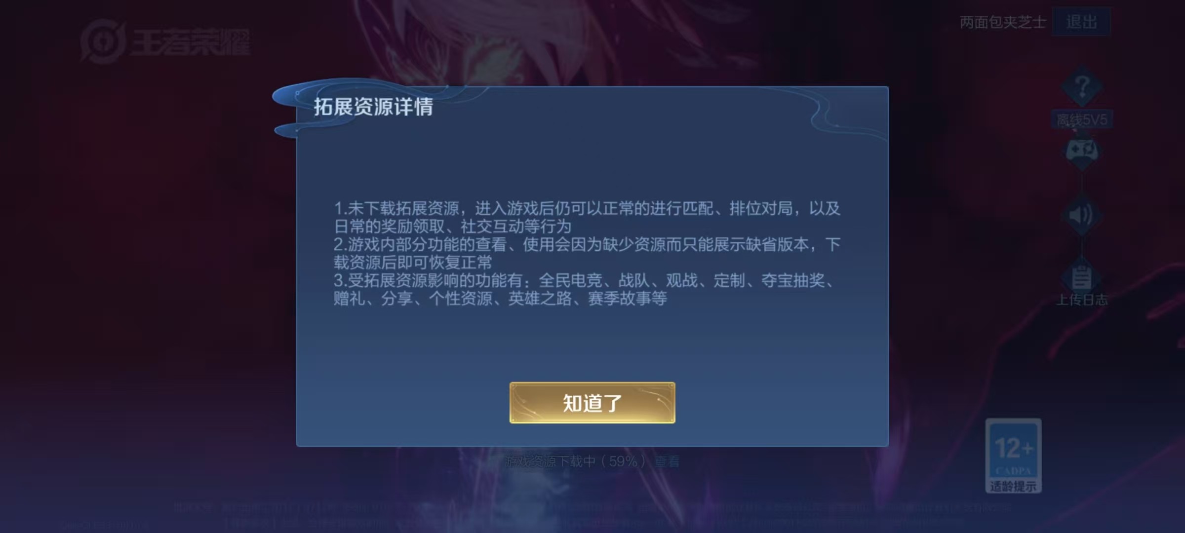 王者荣耀体验服